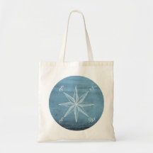 Vintage compass tote