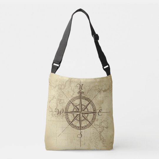 Vintage Compass Tote Bag