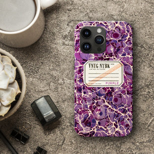 Vintage Composition Book Purple VNTG Case-Mate iPhone 14 Pro Case