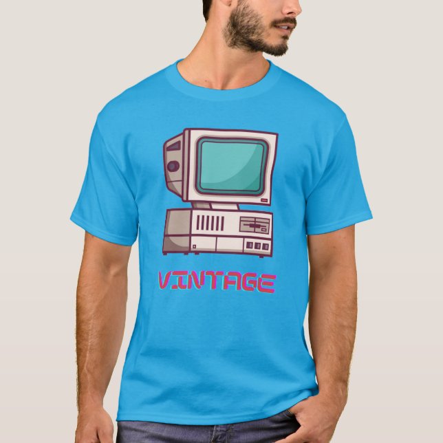 Vintage computer gamer shirt (Front)