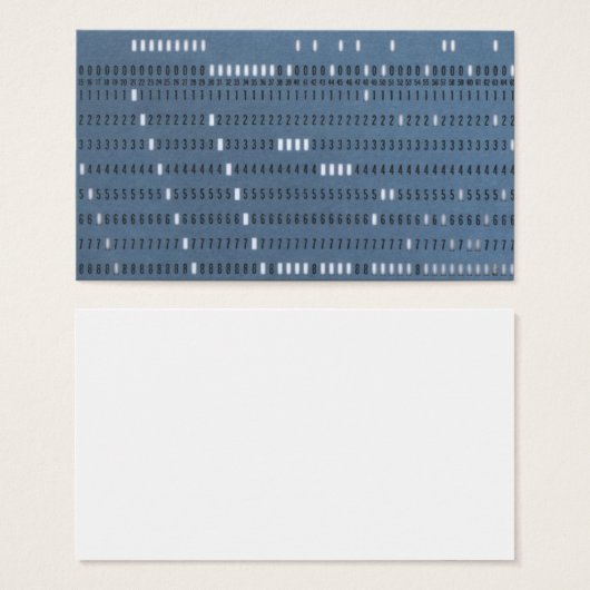 Vintage Computer Punched Card (Front & Back)