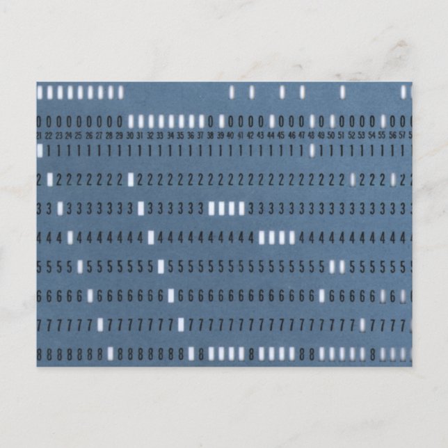 Vintage Computer Punched Card (Front)