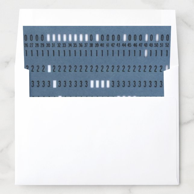 Vintage Computer Punched Card Envelope Liner (In Envelope)