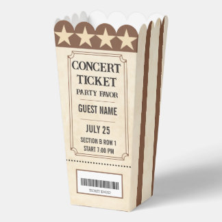 Vintage Concert Ticket Favor Box | Custom Event
