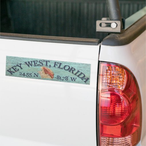 Vintage Conch Shell Key West Bumper Sticker Zazzle