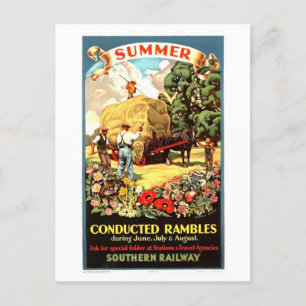 Vintage Conducted Rambles Southern Railway Travel Postcard