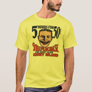 Vintage Coney Island Funny Face Design T-Shirt
