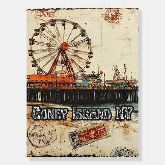 Vintage Coney Island NY Foam Board