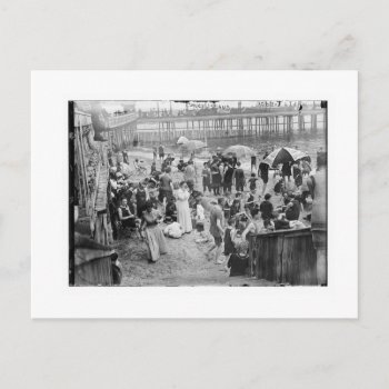 Vintage Coney Island  On The Beach Postcard by TO_photogirl at Zazzle