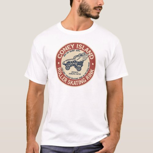 Vintage Coney Island Roller Staking Rink T_Shirt
