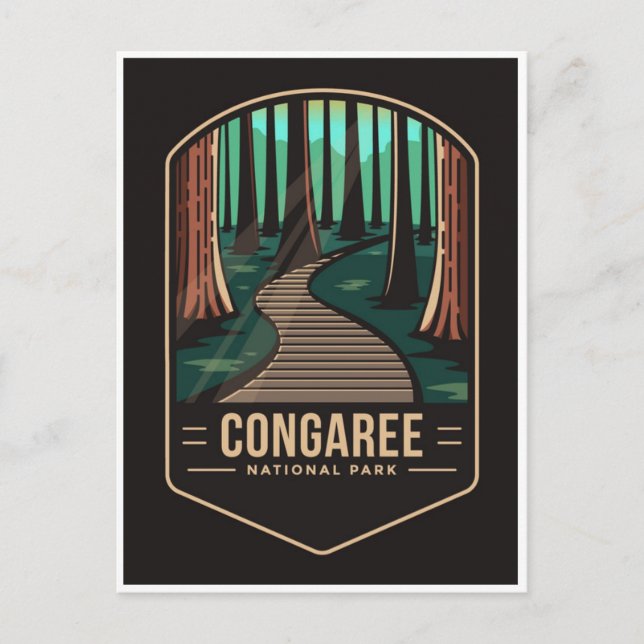 vintage Congaree National Park South Carolina Postcard (Front)