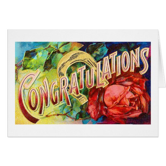 Vintage Congratulations Cards (Front Horizontal)