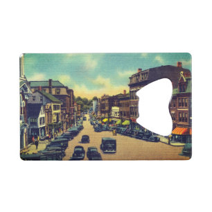 Vintage Congress Street, Portsmouth, NH Photo Credit Card Bottle Opener
