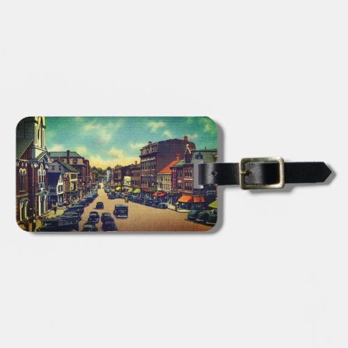Vintage Congress Street Portsmouth NH Photo Luggage Tag