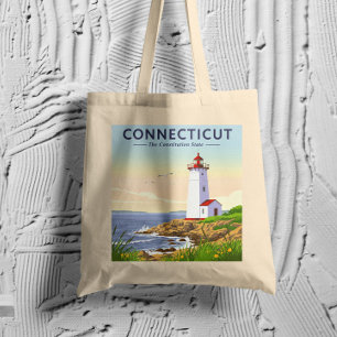 Vintage Connecticut Tote Bag