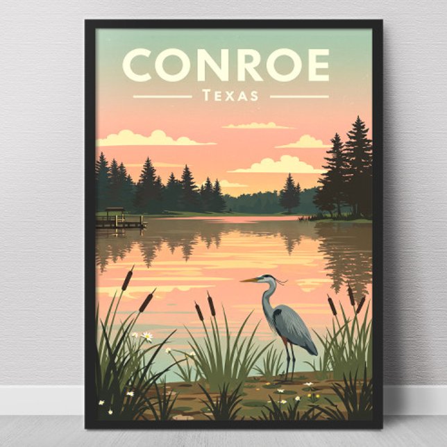 Vintage Conroe Texas Poster (Creator Uploaded)