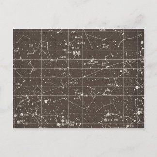 Vintage Constellation Chart Postcard