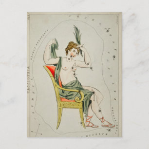 Vintage Constellation Illustration Postcard