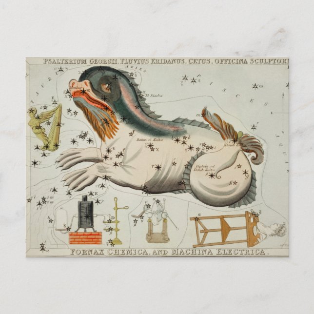 Vintage Constellation Illustration Postcard (Front)