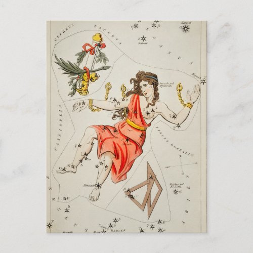 Vintage Constellation Illustration Postcard