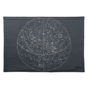 Vintage Constellation Map Cloth Placemat