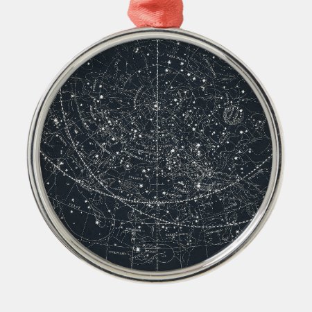 Vintage Constellation Map Metal Ornament