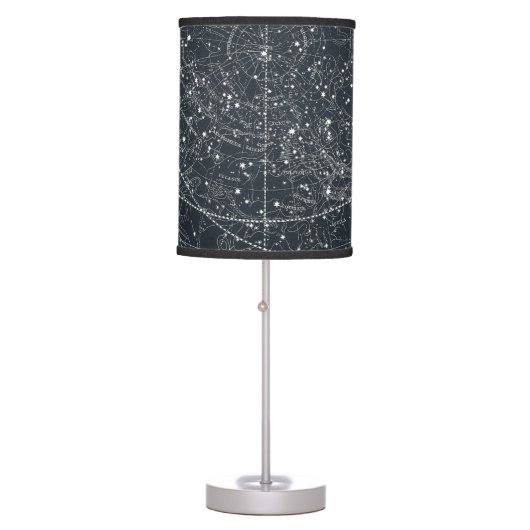 Vintage Constellation Map Table Lamp (Front)
