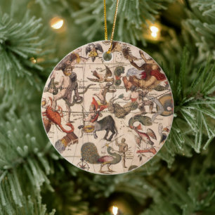 Vintage Constellation Star Map by Backer and Broen Ceramic Ornament