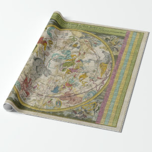 Vintage Constellation wrapping paper