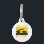 Vintage construction equipment heavy work funny fo pet ID tag<br><div class="desc">Vintage construction equipment heavy work funny for men</div>