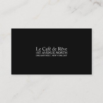 Vintage Contemporary Black Business Card by TwoTravelledTeens at Zazzle