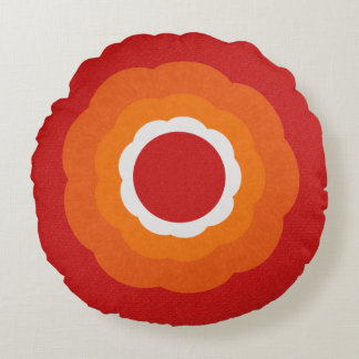 Vintage contemporary rosette round cushion