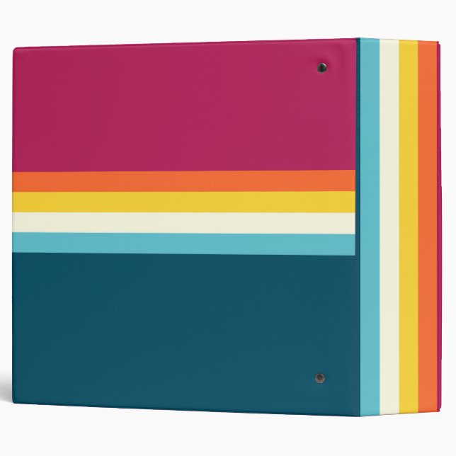 Vintage Contrast 3 Ring Binder (Back/Spine)