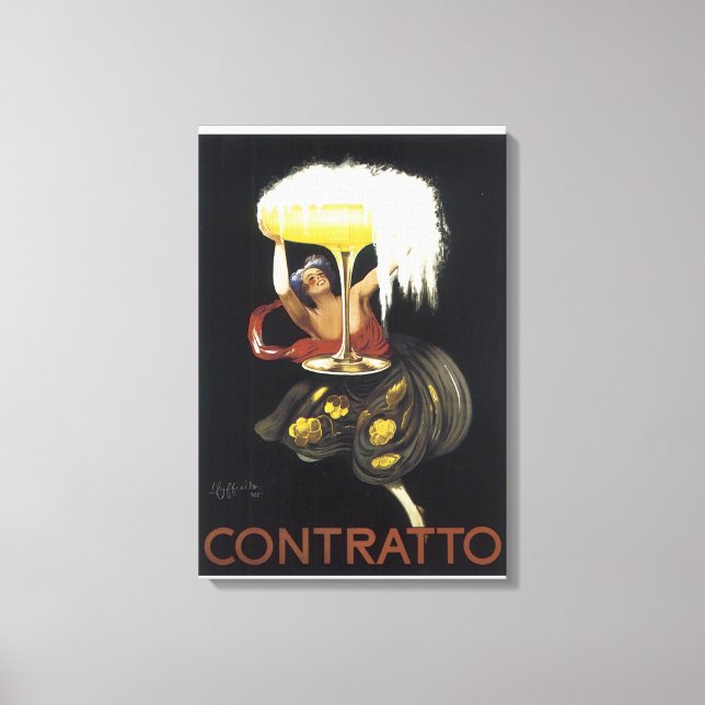VINTAGE CONTRATTO CHAMPAGNE PRINT (Front)