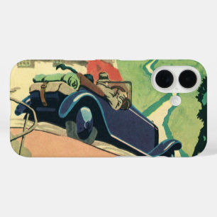 Vintage Convertible Car Road Trip in the Country iPhone 16 Case
