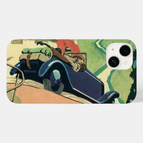 Vintage Convertible Car Road Trip in the Country Case_Mate iPhone 14 Case