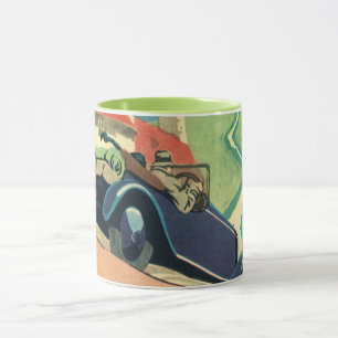 Vintage Convertible Car Road Trip in the Country Mug