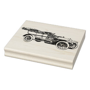 Vintage Convertible Car Rubber Art Stamp