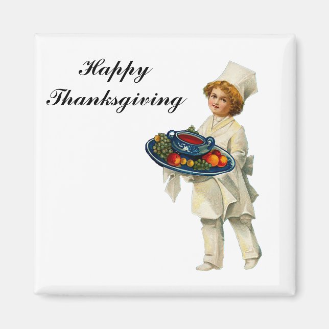 Vintage Cook Square Magnet (Front)