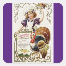 Vintage Cook With Turkey Stickers