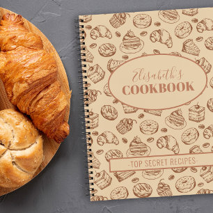 Vintage cookbook personalized recipes journal