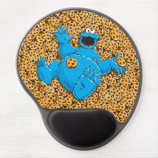 Vintage Cookie Monster and Cookies Gel Mouse Pad (Front)