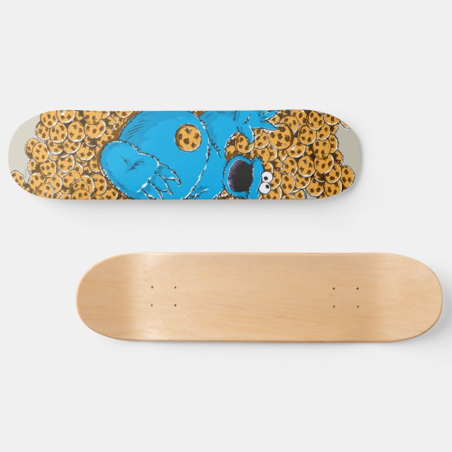 Vintage Cookie Monster and Cookies Skateboard | Zazzle
