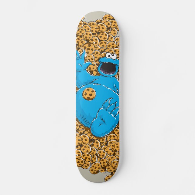Vintage Cookie Monster and Cookies Skateboard | Zazzle