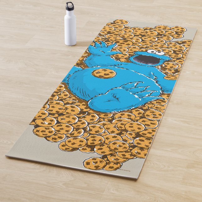 Vintage Cookie Monster and Cookies Yoga Mat (In Situ)