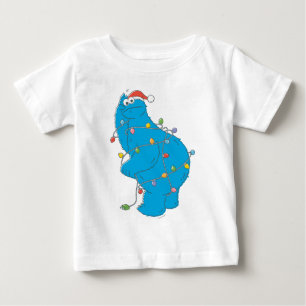 Vintage Cookie Monster Christmas Lights Baby T-Shirt