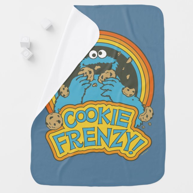 Vintage Cookie Monster | Cookie Frenzy Baby Blanket (In Situ)