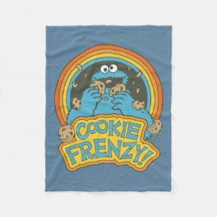 Vintage Cookie Monster   Cookie Frenzy Fleece Blanket