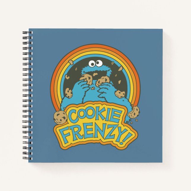 Vintage Cookie Monster | Cookie Frenzy Notebook (Front)