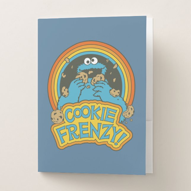 Vintage Cookie Monster | Cookie Frenzy Pocket Folder (Front)